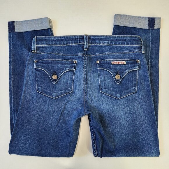 Hudson Jeans Bacara Cuffed Womens 28 Van Wash Low Rise Flap Pockets USA Made - Picture 10 of 10